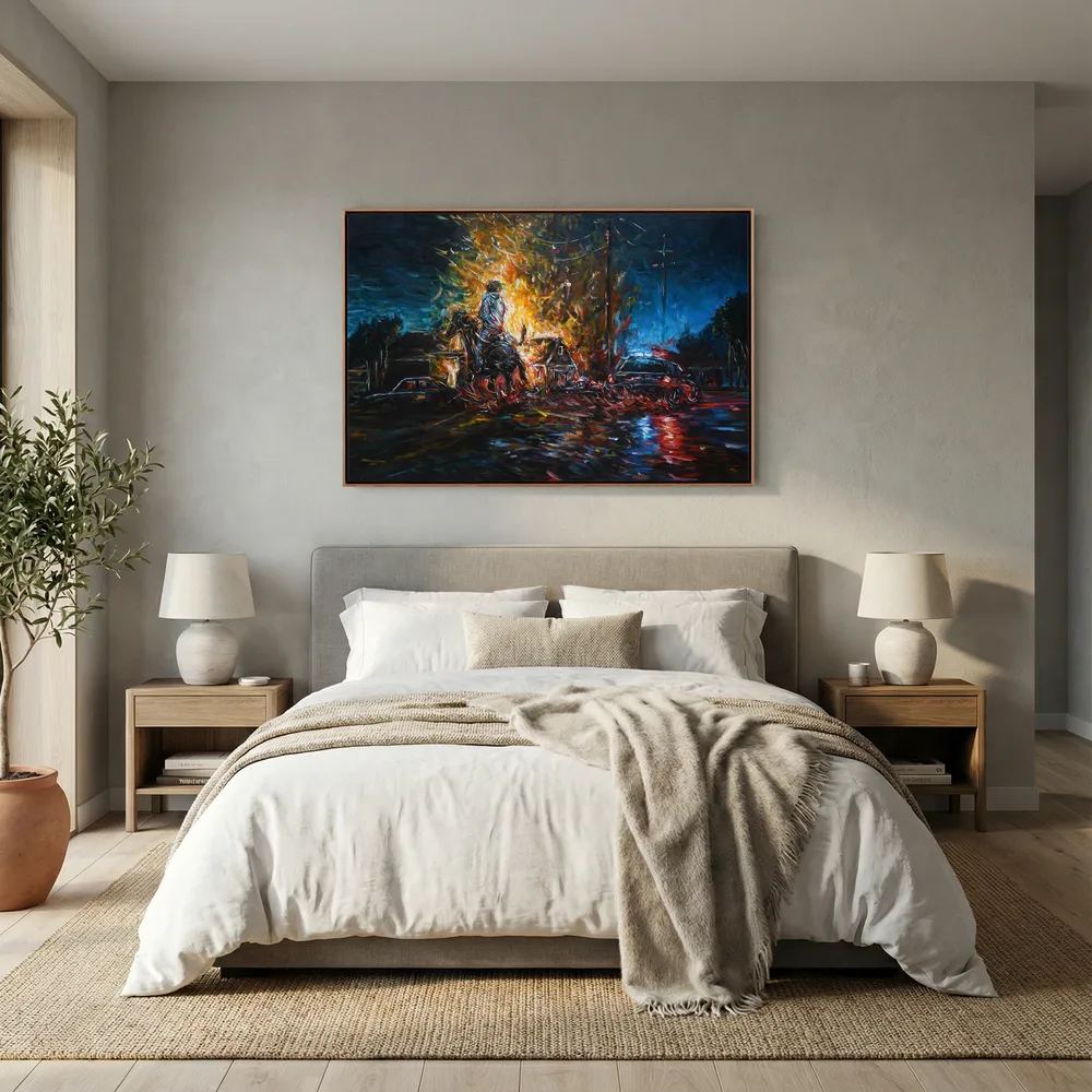 Night of Red & Blue | Canvas Print