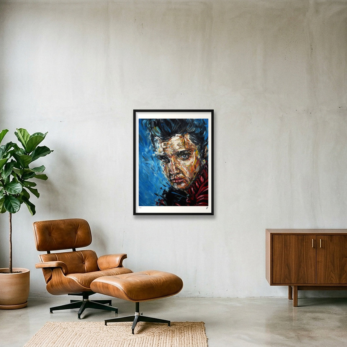 Elvis Presley — 60×80cm Black Frame