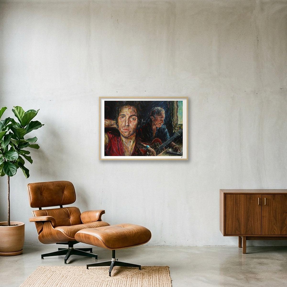 Bruce Springsteen — 84×59cm Oak Frame