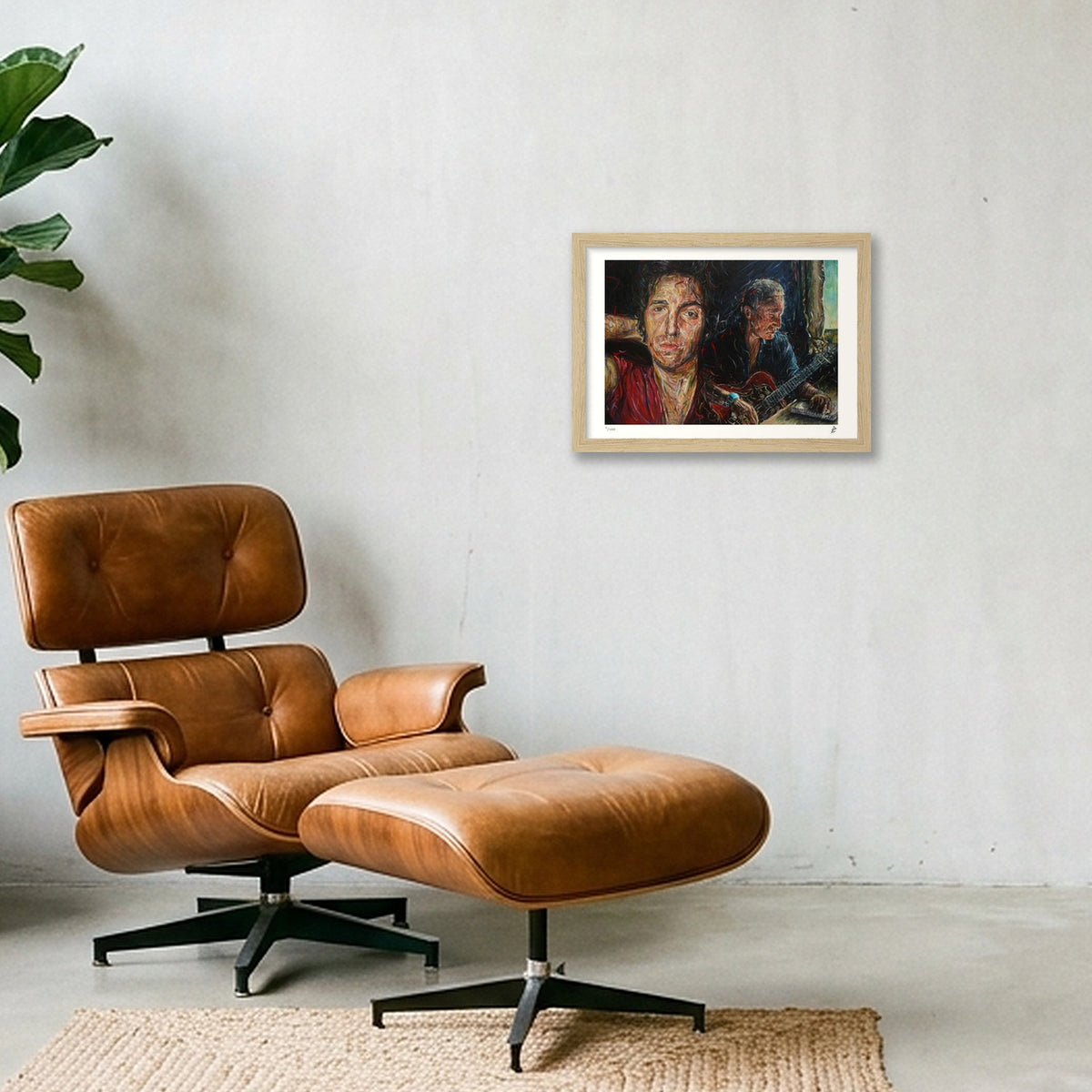 Bruce Springsteen — A4 (30×21cm) Oak Frame