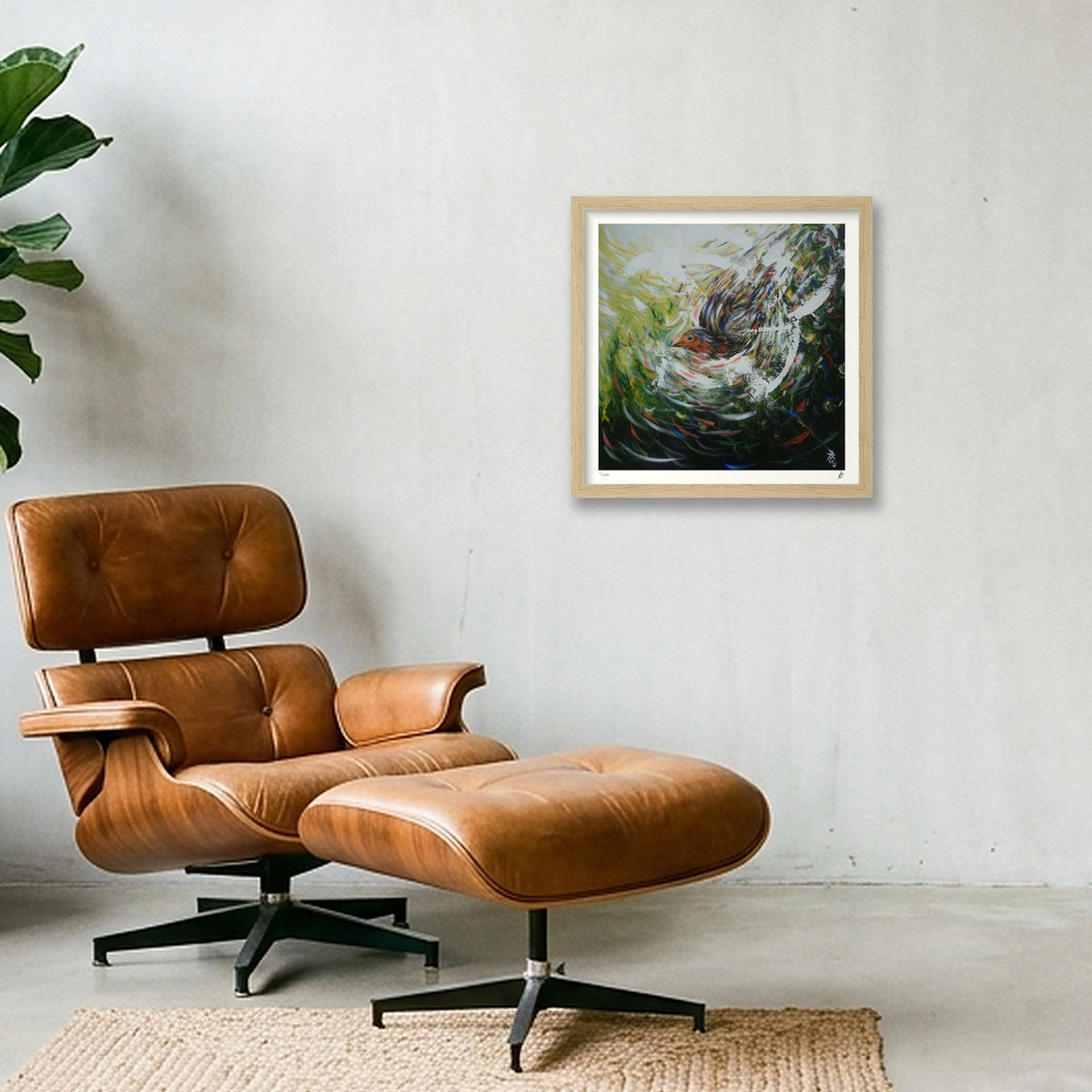 Passing Through — 30×30cm Oak Frame
