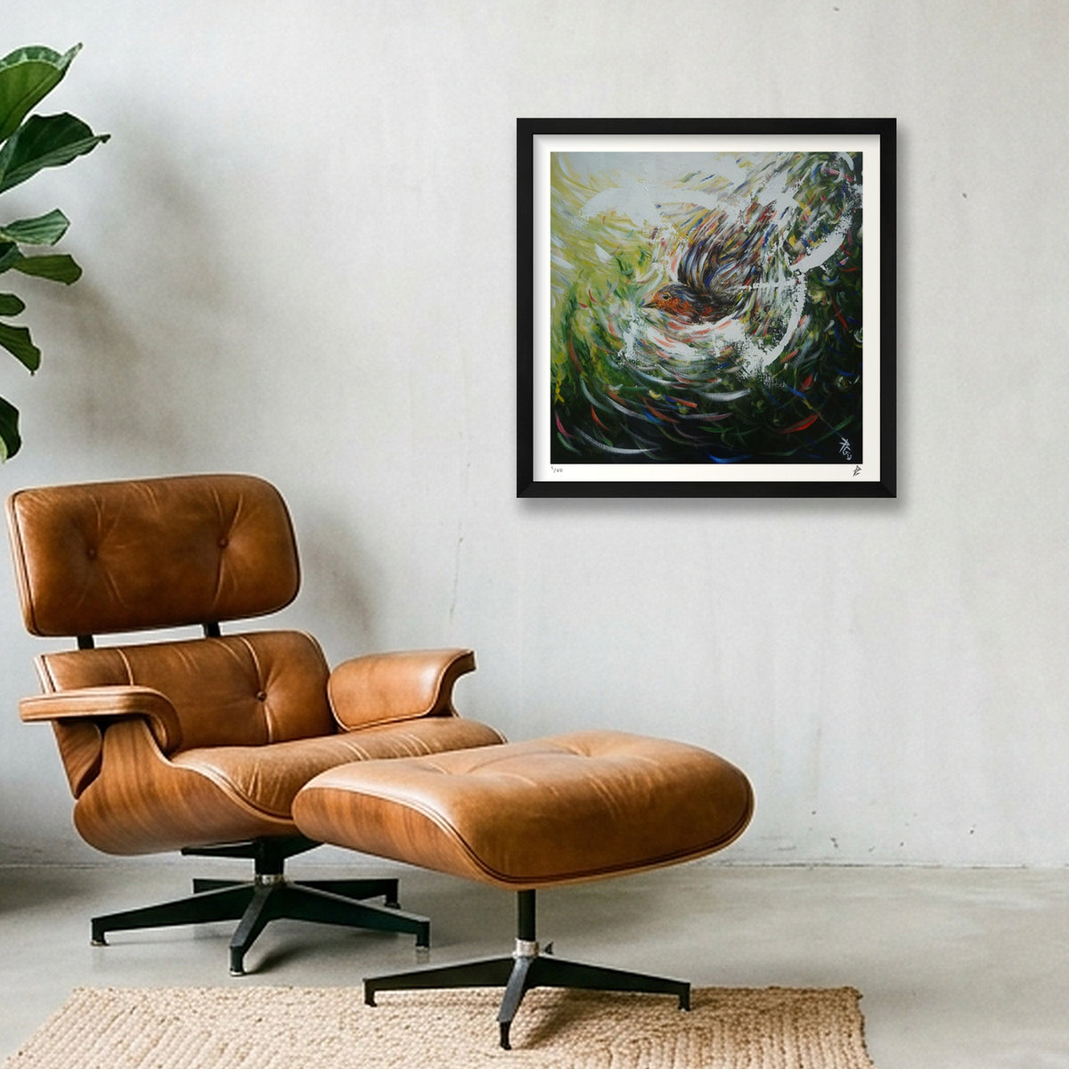 Passing Through — 40×40cm Black Frame