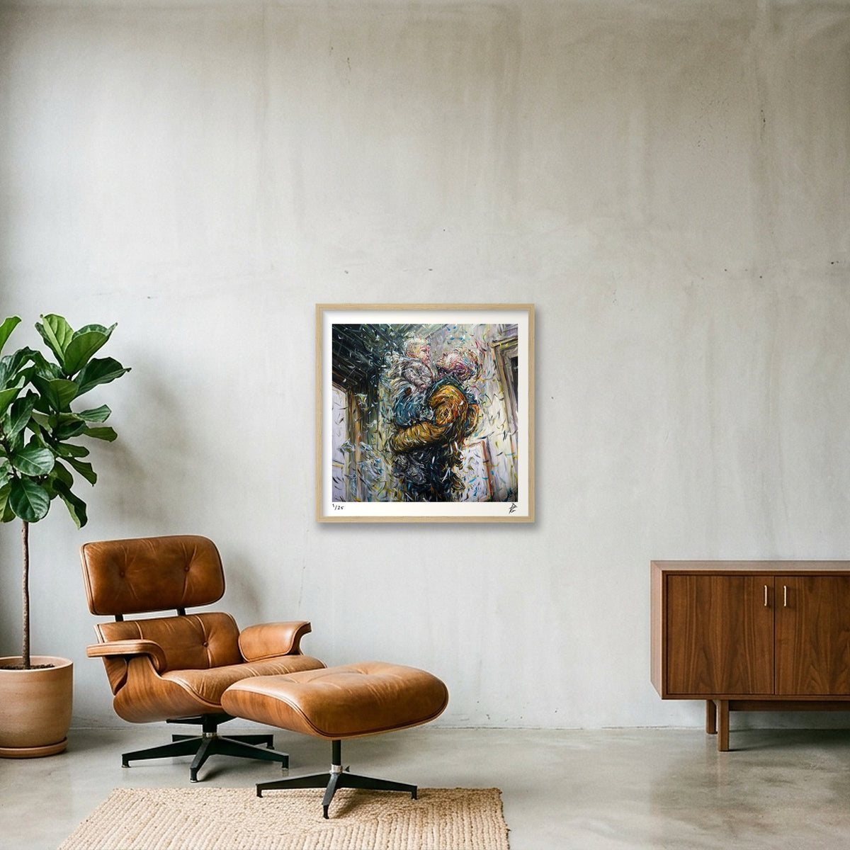 Moment of Grace — 50×50cm Oak Frame