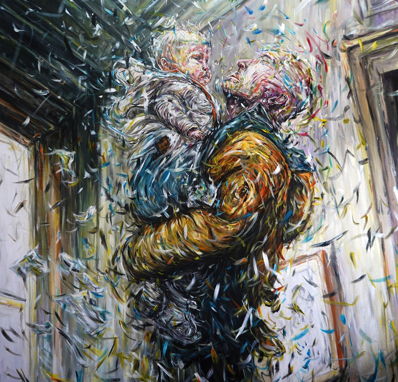 Original acrylic contemporary painting  by Northern Ireland based artist Peter Gray.