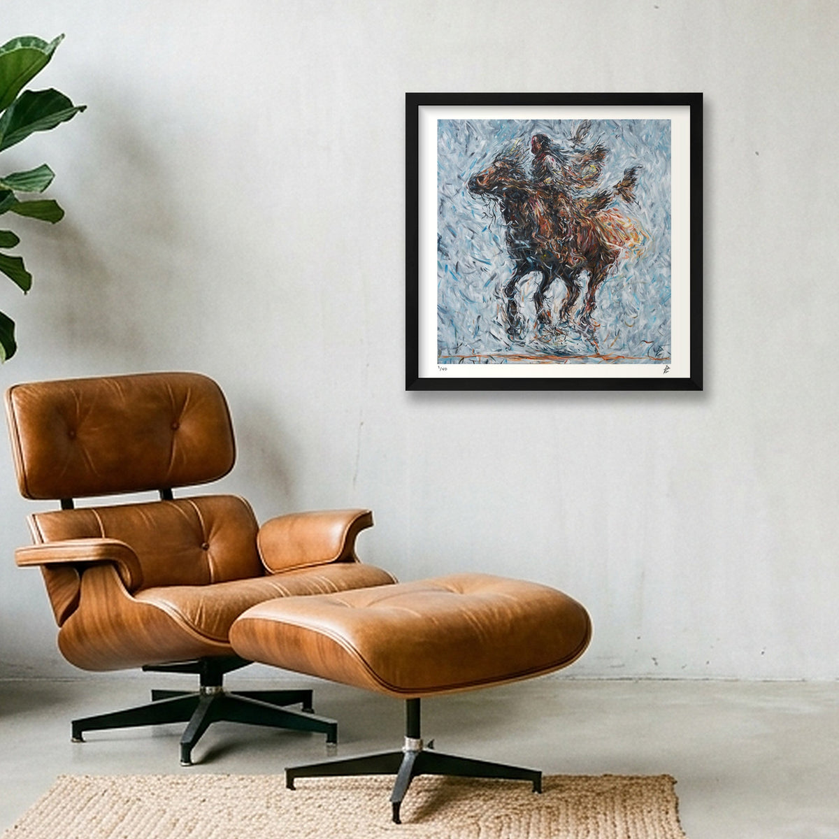 Ancient and Free — 40×40cm Black Frame