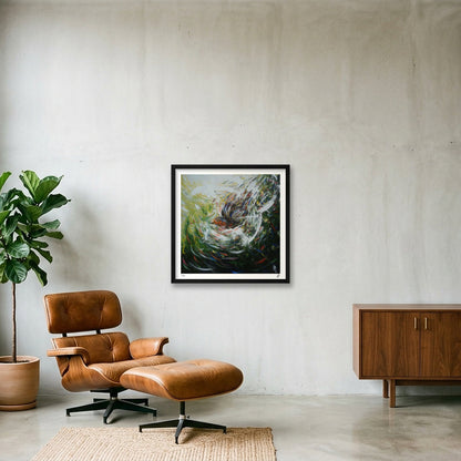 Passing Through — 50×50cm Black Frame