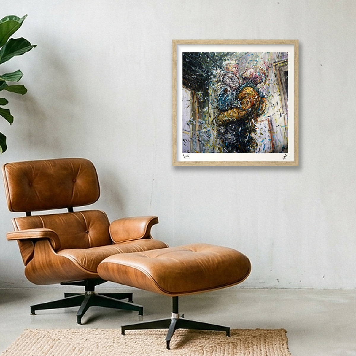 Moment of Grace — 40×40cm Oak Frame