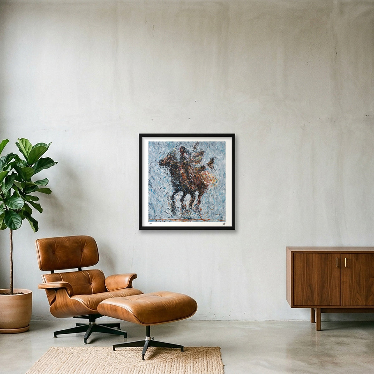 Ancient and Free — 50×50cm Black Frame