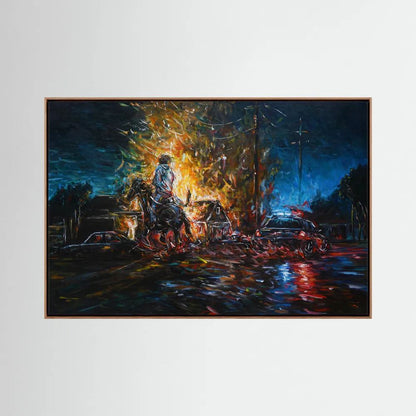 Night of Red & Blue | Canvas Print