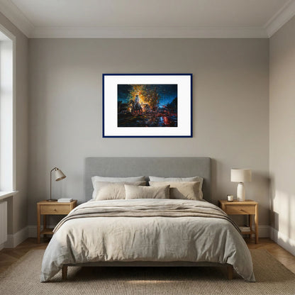 Paper Print: "Night of Red & Blue"