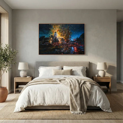 Night of Red & Blue | Canvas Print