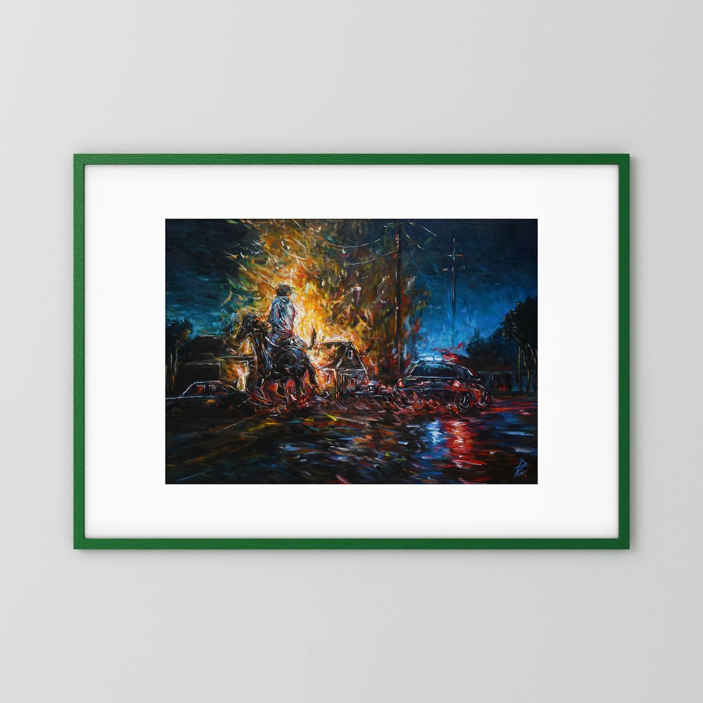 Paper Print: "Night of Red & Blue"