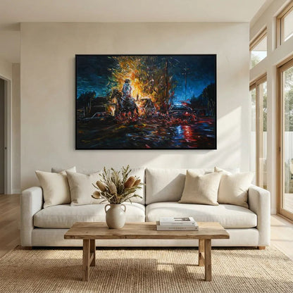 Night of Red & Blue | Canvas Print