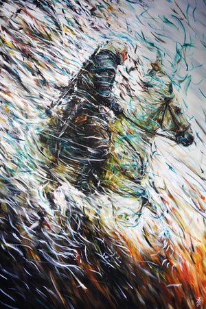 Original Painting: "Wolf & Swallow"